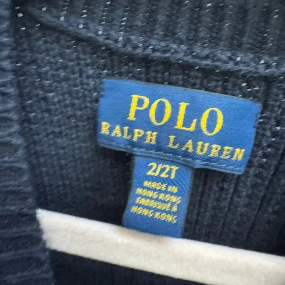 Polo Ralph Lauren 2T Girls Navy Blue Sweater Cardigan - Picture 4 of 4